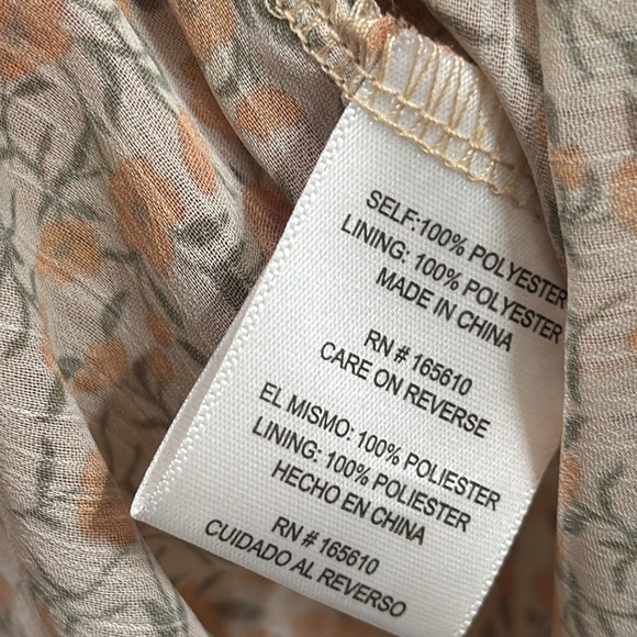 NEW Milkmaid boho top Sz XL yellow ditsy print smocked cropped fairy coquette - Picture 6 of 7